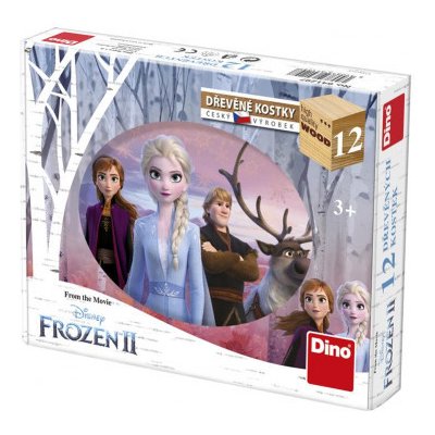 Dino dřevěné kostky Frozen II, 12 kostek