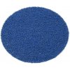Modrá vinylová protišmyková sprchová guľatá rohož FLOMA Spaghetti - priemer 54 cm, výška 1,2 cm