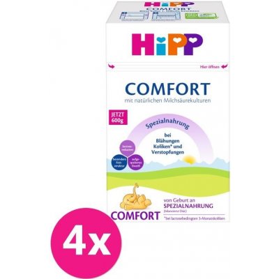 4x HiPP Comfort Špeciálna dojčenská výživa od narodenia, 600 g VP-F160318