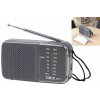 2pásmové vreckové rádio ICF-7 sivé