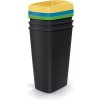Prosperplast s.r.o. Set košov na triedený odpad, hranaté, 3 x 45 l, farebná
