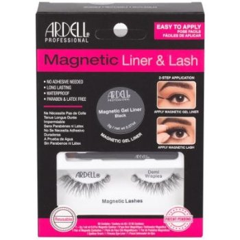 Ardell Magnetic Liner & Lash Wispies Black 1 pár + magnetická gélová linka 2 g Black + štetec na linku