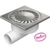 Vpusť podlahová bočná NEPTUN D 50 / 95 mm, nerez rámček, mriežka SUN, biela, ENPRO