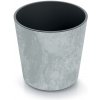 Prosperplast Květináč NURBI ROUNDED BETON EFFECT šedivý, varianta 30 cm