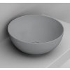Ceramica Dolomite Noemi umývadlo 44x44 cm okrúhly pultové umývadlo sivá/kamenná matná D310645