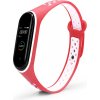 Xiaomi Mi Band 3/4 náhradný náramok - Športový priedušný perforovaný Farba: Červeno biela MBSCZ-4SPPRCBL