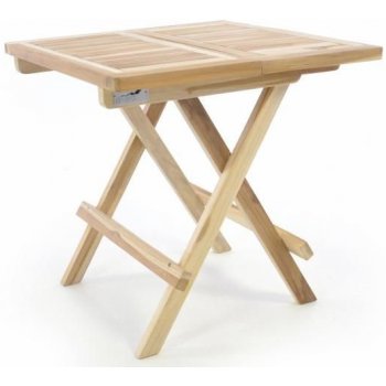 Divero D47271 Skladací záhradný stolík DIVERO - teakové drevo neošetrené - 50 cm