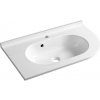 Sapho Pulse Umývadlo 75x4,4x45 cm, biele, pravé BM658