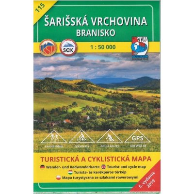 Šarišská vrchovina Branisko 1:50 000