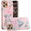 Gumený kryt Hot Stamping Geometric Marble IMD Craftf na iPhone 11 pro -Rhombus