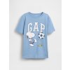 GAP Detské tričko Gap & Peanuts Snoopy s logom Modrá M