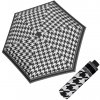 DOPPLER Fiber Havanna BlackWhite - dámský skládací deštník bílá 722365BW03