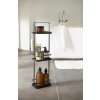 YAMAZAKI Poličky do kúpeľne Yamazaki Tower Bath Rack 3, čierne 6635