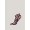 Gant ponožky MONOGRAM INTARSIA ANKLE SOCKS hnedá