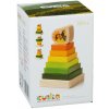 CUBIKA 15276 Farebná pyramída so sliepočkou - drevená skladačka 8 dielov MA1-15276