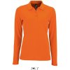 SOL'S | Perfect LSL Women, Dámske polo s dl. rukávom, oranžová, XXL