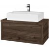 Dreja Umývadlová skriňa STORM SZZ 80 (umývadlo Kube) - D25 Teak / D25 Teak