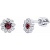 Silvego Strieborné náušnice kôstky kvetinky Celeste s Brilliance Zirconia dámske aj detské SILVEGOB70347SBDR