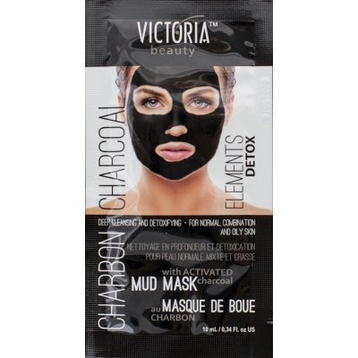 Victoria Beauty čierna zlupovacia maska s aktívnym uhlím 10 ml