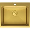 Mexen Solix, 1-komorový nerezový drez 600 x 500 mm, brúsená zlatá, vzor voština, 6408601000-55HC