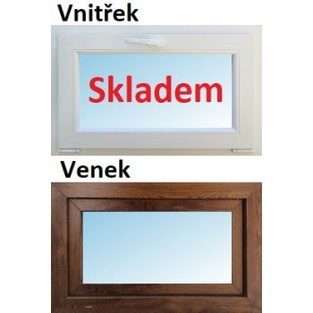 Soft plastové okno 120x60 cm zlatý dub/biela, sklopné od 154,78 € -  Heureka.sk