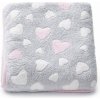 New Baby Detská deka heart pink