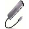 AXAGON HMC-HCR3A, USB 3.2 Gen 1 hub, porty 3x USB-A, HDMI 4k/30Hz, SD/microSD, kabel USB-C 20cm HMC-HCR3A