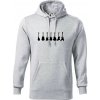 Gitary v rade - Mikina pánska Cape s kapucňou - XL ( Svetlosivý melír )