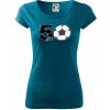 Futbal okrúhle narodeniny 50 - Dámske tričko Pure - XL ( Petrolejová )