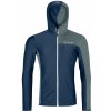 Pánska funkčná mikina Ortovox Fleece Light Grid Hooded Jkt M Veľkosť: L / Farba: tmavomodrá