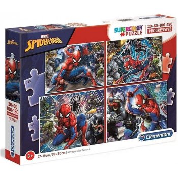 Clementoni Spider-Man 4v1 20+60+100+180 dielov