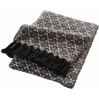Douceur d'intérieur přehoz na postel bavlna čierna 150 x 125 cm