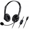 Genius HS-230U USB-C 31710021403, sluchátka s mikrofonem, ovládání hlasitosti, černá, 2.0, uzavřená