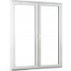 Dvojkrídlové plastové balkónové dvere REHAU Smartline+ - SKLADOVÉ-OKNÁ.sk - 1500 x 2080