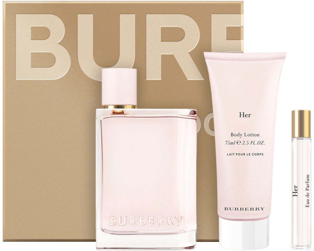 Burberry Her EDP 100 ml + telové mlieko 75 ml + EDP 7,5 ml darčeková sada