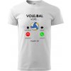 Volejbal volá - Klasické pánske tričko vyššej gramáže - L ( Biela )