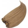 Clip in maxi set 53cm pravé ľudské vlasy - REMY 200g - svetlo hnedá
