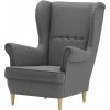 Kreslo ušiak KING II tmavošedý - MALMO 95