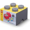 LEGO® úložný box 4 25 x 25 x 18 cm tmavo sivá