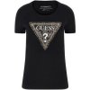 Guess Tričká s krátkym rukávom Ss Cn Triangle Python Tee Čierna