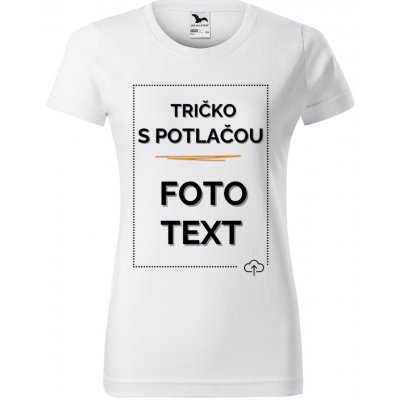 Damske tričko s potlačou Biela