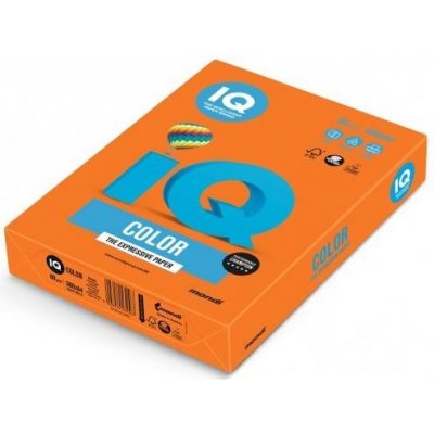 Farebný papier IQ color oranžový OR43, A4, 160g