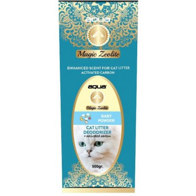 AQUA Magic Zeolite BABY POWDER - granulovaný dezodorant pre mačacie WC 500 g