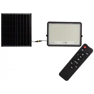 V-Tac | LED Vonkajší solárny reflektor LED/30W/3,2V 6400K čierna + DO | VT1459