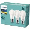 Philips LED 9 60W, E27 2700 K, 3 ks