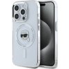 Karl Lagerfeld IML MagSafe kryt na iPhone 16 Pro Max (KLHMP16XHLSKIH) - biela kovová Karl hlava KF2340846