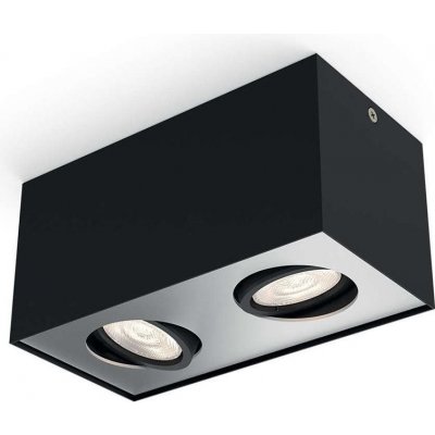 Philips 50492/30/P0 LED stropné bodové svietidlo Box 2x3,5W | 1000lm | 2200-2700K - stmievateľné, EyeComfort, čierna