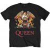 Queen Tričko Classic Crest Unisex Black 2XL