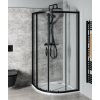 Gelco SIGMA SIMPLY BLACK štvrťkruhová sprchová zástena 1000x1000mm, R550, číre sklo GS5510B