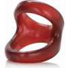 Erekčný krúžok na penis a semenníky COLT Snug Tugger červený, elastický dvojkrúžok na penis a semenníky